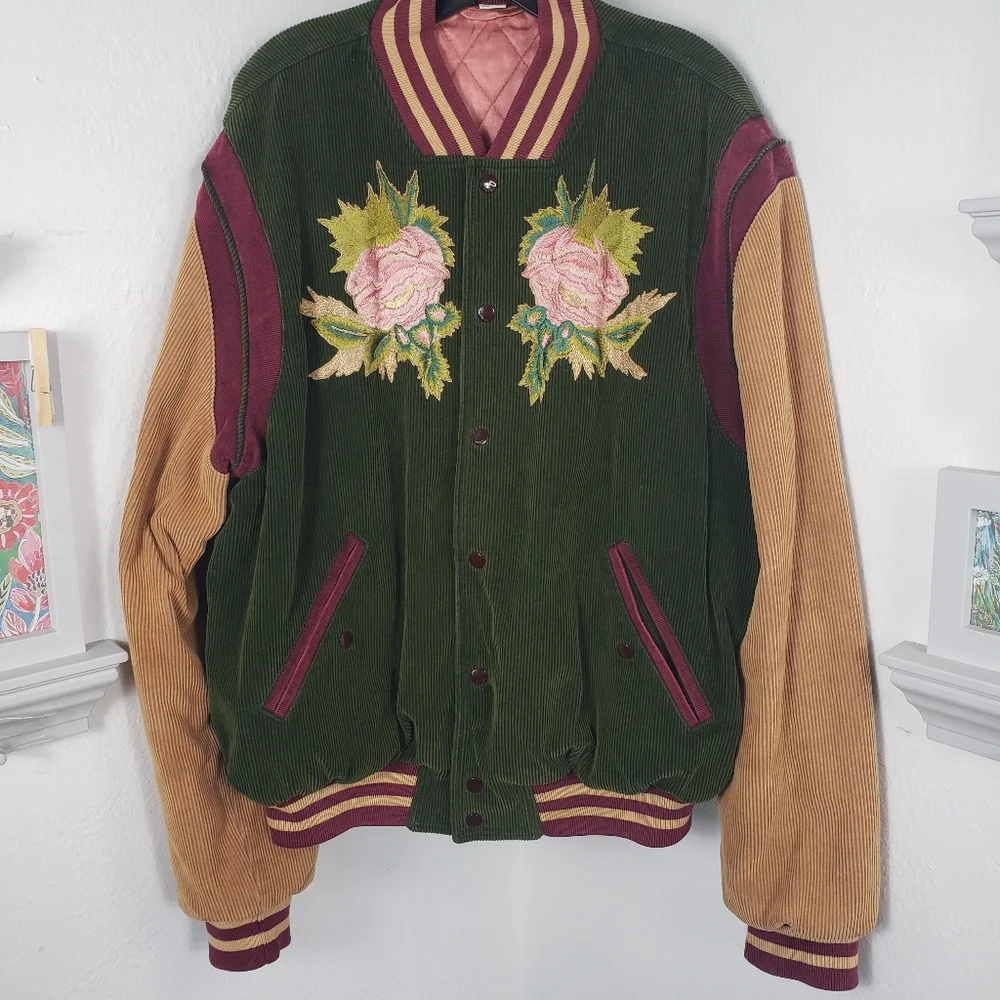 Gucci Bomber Tiger Modern Future Corduroy Mad Cat Green Tan Varsity Y2K Vintage
